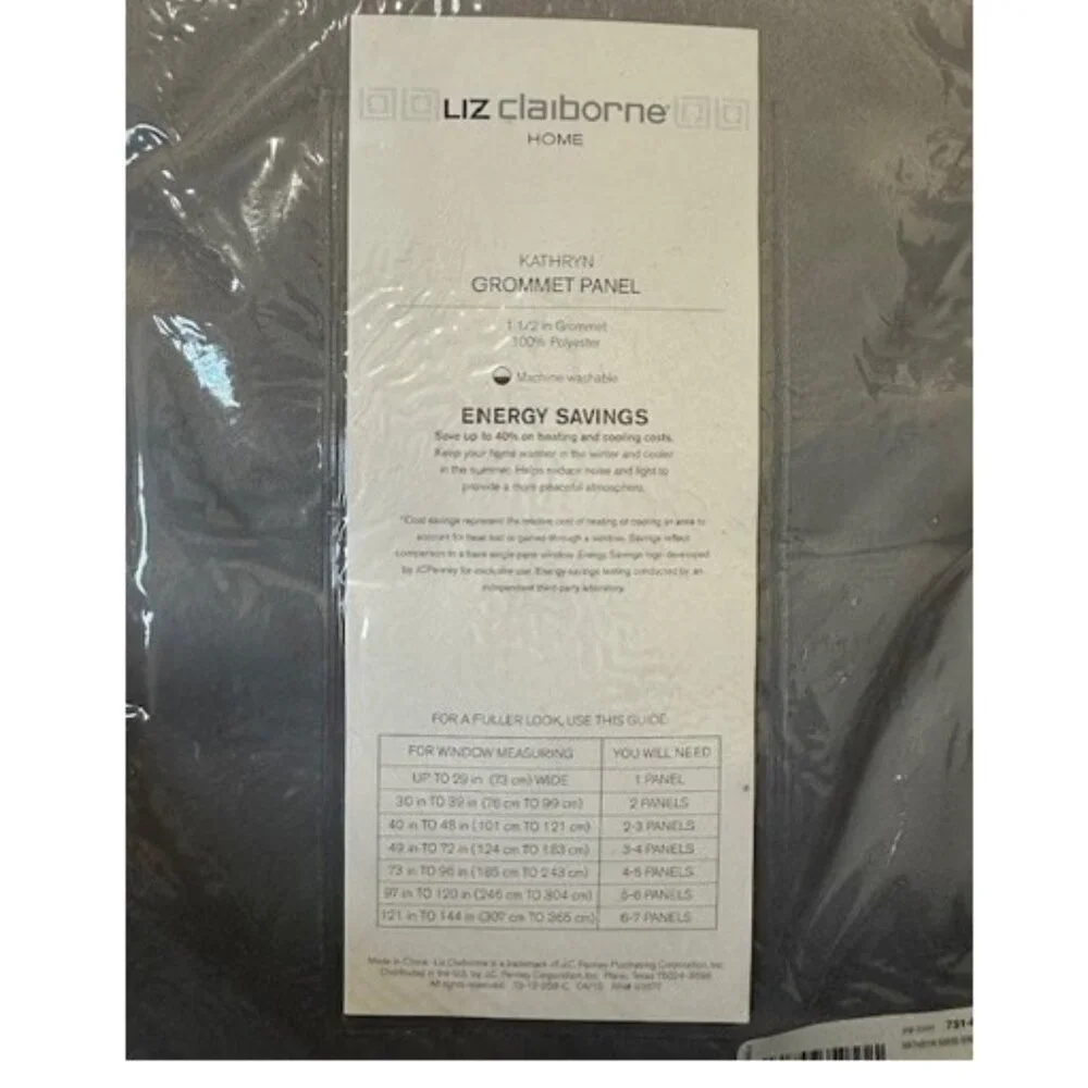 Liz Claiborne Home Kathryn grommet panel curtains, gray, 4 panels